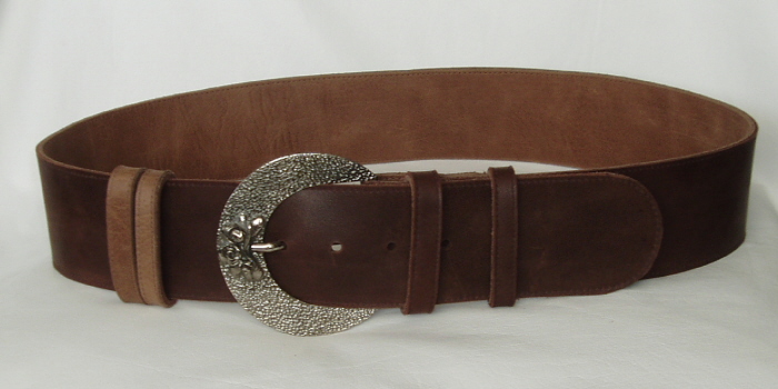 60mm Wide Dark & Pale Brown Reversible Leather Belt