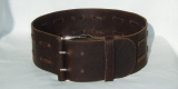 80mm Wide Brown Antique Finish Leather Belt