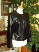 Black Designer Leather Jacket by Helen McAlinden