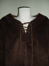 Natural Leather Thong Tie on Poncho