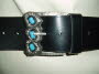 Old Silver Colour Buckle with Turquoise Stones