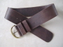 Three Inch Wide Belt in Antique Brown Leather